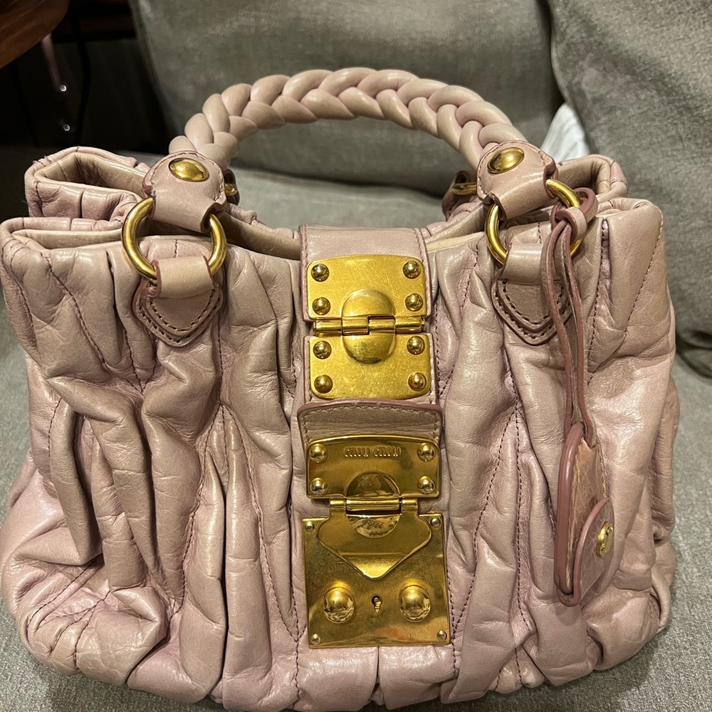 Miu Miu Nude Pink leather satchel